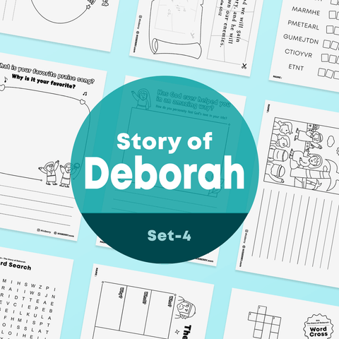 [064] The Story of Deborah-Bible Verse Activity Worksheet